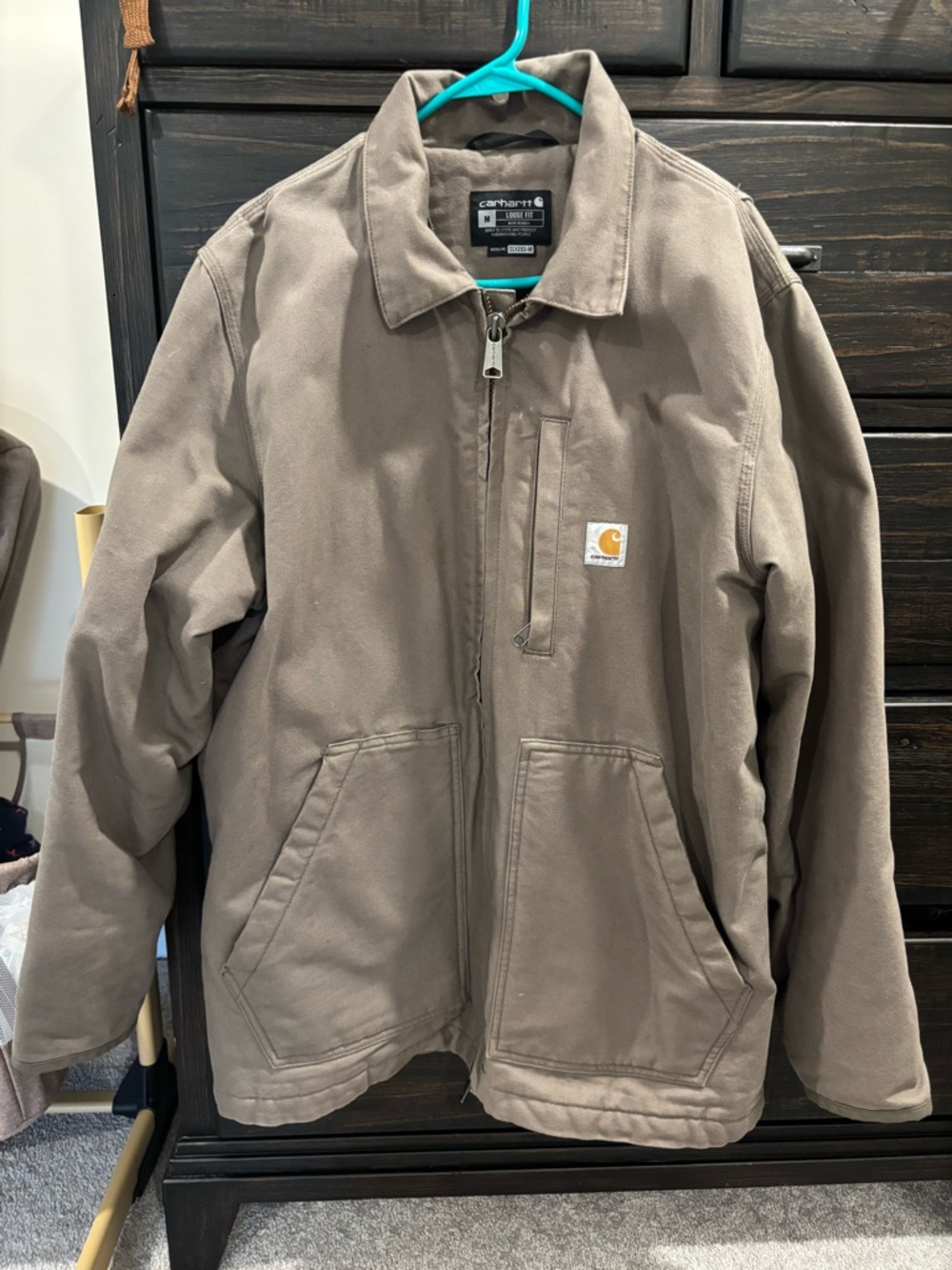 Carhartt Brown Duck Canvas Zip-Front Work Jacket